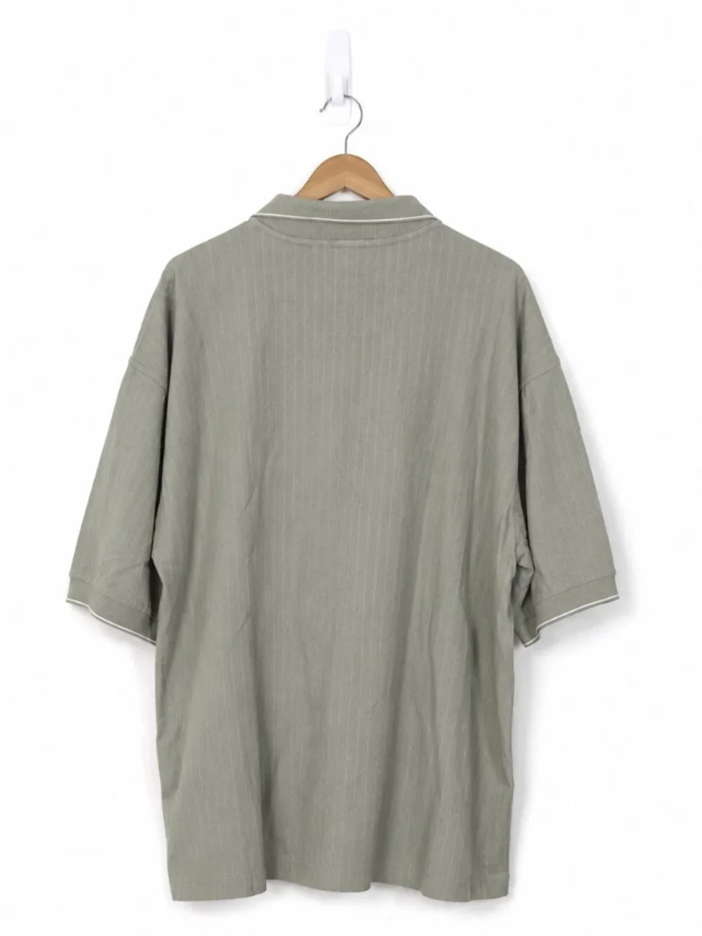 Nike Golf Dri-FIT Men XXL Polo Shirt Sage Green Striped Short Sleeve
